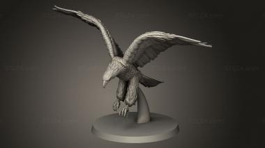 Animal figurines (giant eagle swooping, STKJ_5271) 3D models for cnc