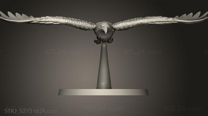 Animal figurines (Giant Eagles eagle flying, STKJ_5273) 3D models for cnc