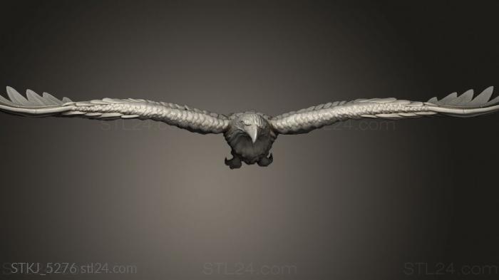 Animal figurines (Giant Eagles eagle flying, STKJ_5276) 3D models for cnc