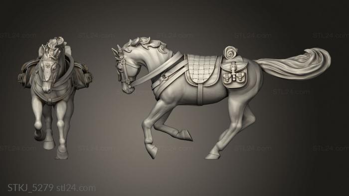 Animal figurines (Horse Gallop, STKJ_5279) 3D models for cnc