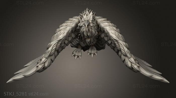 Animal figurines (Raven Spies Flying spy, STKJ_5281) 3D models for cnc