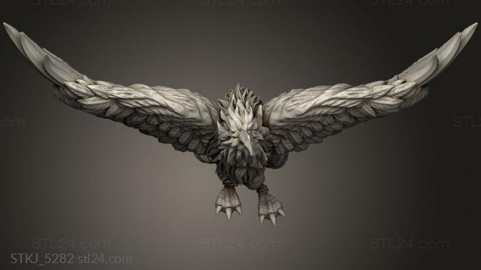 Animal figurines (Raven Spies Flying spy, STKJ_5282) 3D models for cnc