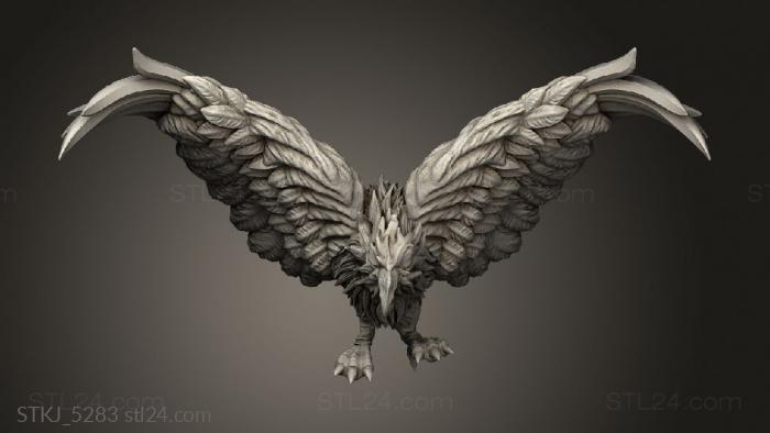 Animal figurines (Raven Spies Flying spy, STKJ_5283) 3D models for cnc