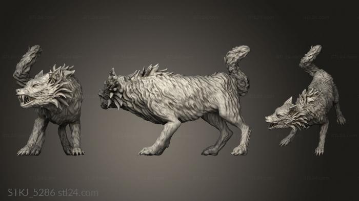 Animal figurines (Wargs Warg, STKJ_5286) 3D models for cnc