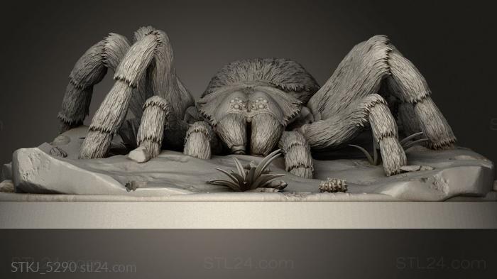 Animal figurines (Tarantula, STKJ_5290) 3D models for cnc
