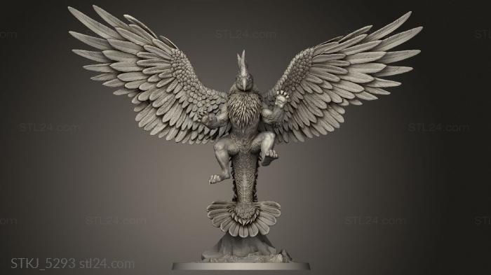 Animal figurines (The Jungle Griffin, STKJ_5293) 3D models for cnc
