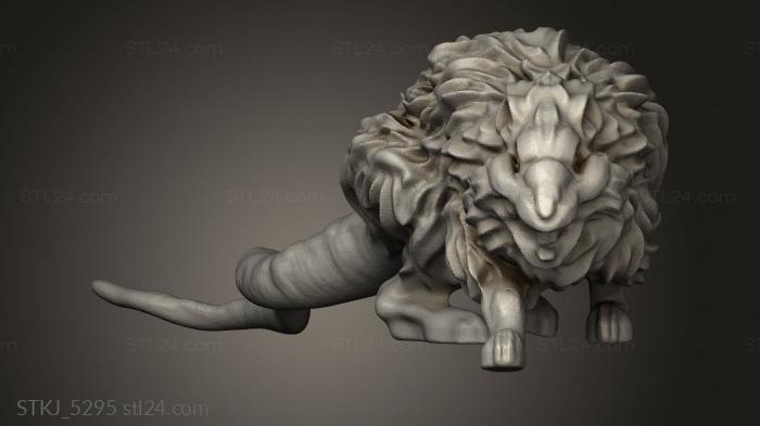 Animal figurines (The Lion Tower Adventurers Guild Rat, STKJ_5295) 3D models for cnc
