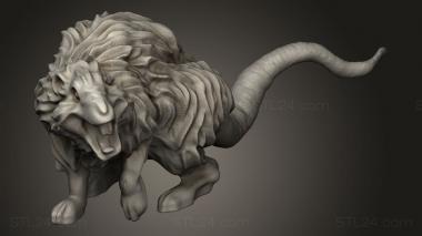 Animal figurines (The Lion Tower Adventurers Guild Rat, STKJ_5296) 3D models for cnc