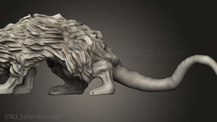 Animal figurines (The Lion Tower Adventurers Guild Rat, STKJ_5298) 3D models for cnc