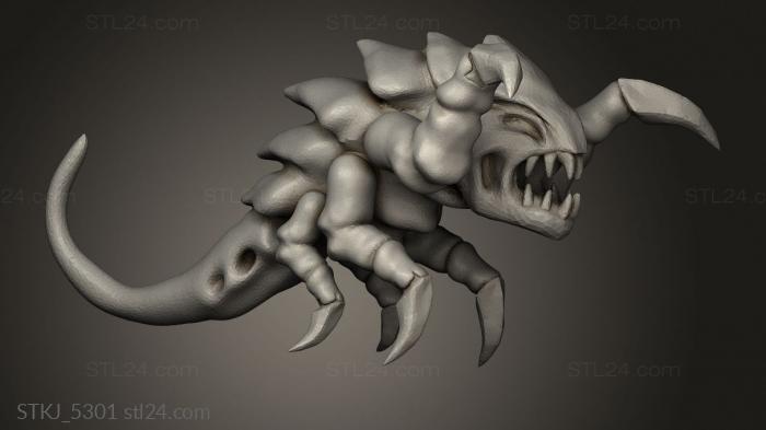 Animal figurines (The Makers Cult Space Bug Parasites rippers leg, STKJ_5301) 3D models for cnc