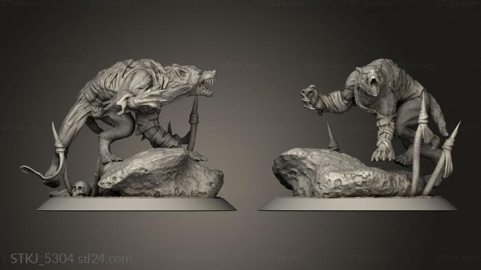 Animal figurines (Abrakadabra LYCANS SONS, STKJ_5304) 3D models for cnc