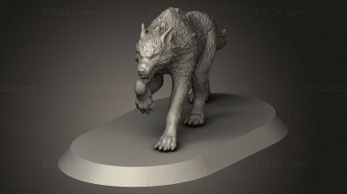 Animal figurines (Abrakadabra LYCANS WOLF, STKJ_5305) 3D models for cnc