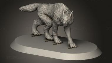 Animal figurines (Abrakadabra LYCANS WOLF, STKJ_5306) 3D models for cnc