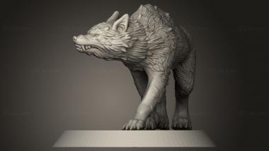 Animal figurines (Abrakadabra LYCANS WOLF, STKJ_5306) 3D models for cnc