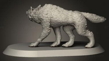 Animal figurines (Abrakadabra LYCANS WOLF, STKJ_5306) 3D models for cnc