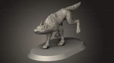 Animal figurines (Abrakadabra LYCANS WOLF, STKJ_5307) 3D models for cnc