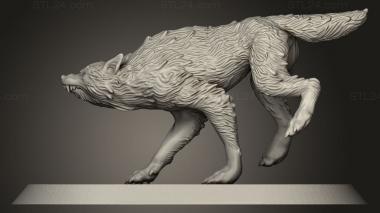 Animal figurines (Abrakadabra LYCANS WOLF, STKJ_5307) 3D models for cnc