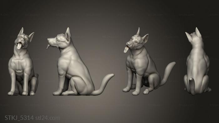 Animal figurines (THE RESISTANCE Dog TEAMOZIE, STKJ_5314) 3D models for cnc