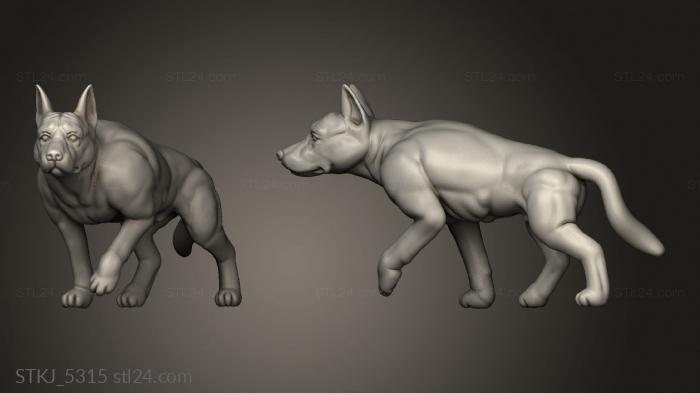 Animal figurines (THE RESISTANCE Dog TEAMOZIE, STKJ_5315) 3D models for cnc