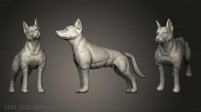 Animal figurines (THE RESISTANCE Dog TEAMOZIE, STKJ_5316) 3D models for cnc
