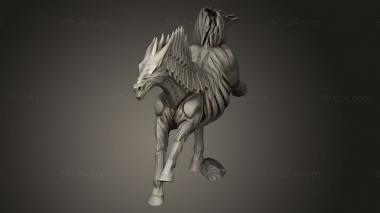 Animal figurines (Iron Stallion Running, STKJ_5321) 3D models for cnc