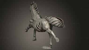 Animal figurines (Iron Stallion Running, STKJ_5321) 3D models for cnc