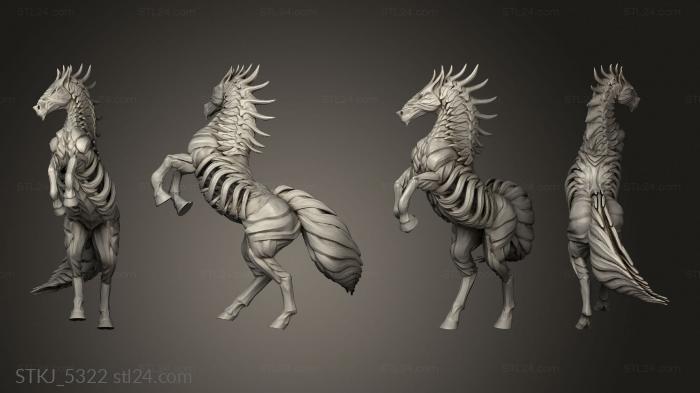 Animal figurines (Iron Stallion Standing, STKJ_5322) 3D models for cnc