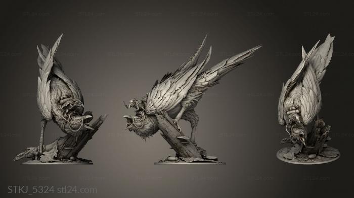 Animal figurines (Mousin Raven Mounted, STKJ_5324) 3D models for cnc