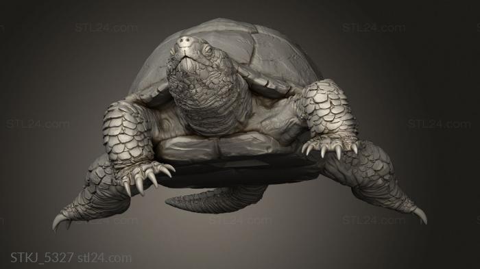 Animal figurines (Mousin Turtle, STKJ_5327) 3D models for cnc