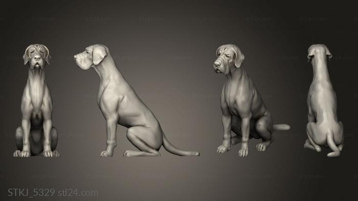 Animal figurines (The Tavern Titans Adventures Stranger dog, STKJ_5329) 3D models for cnc