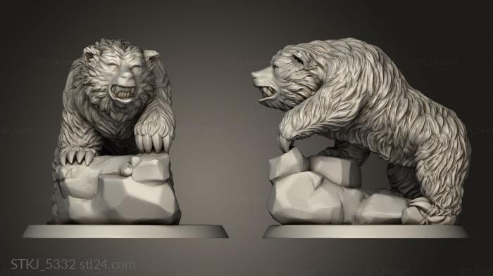 Animal figurines (The Wilderness Bears Bear, STKJ_5332) 3D models for cnc