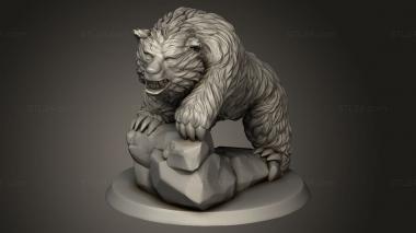 Animal figurines (The Wilderness Bears Bear, STKJ_5332) 3D models for cnc