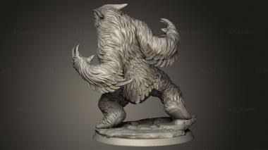 Animal figurines (The Wilderness Owlbear Roaring, STKJ_5333) 3D models for cnc