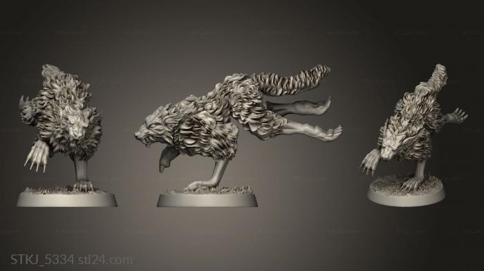 Animal figurines (The Wilderness Wolves Wolf, STKJ_5334) 3D models for cnc