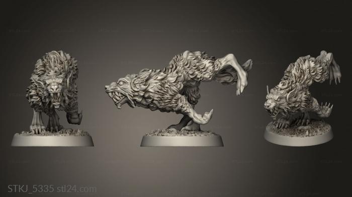 Animal figurines (The Wilderness Wolves Wolf, STKJ_5335) 3D models for cnc