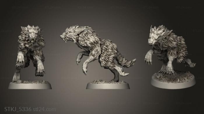 Animal figurines (The Wilderness Wolves Wolf, STKJ_5336) 3D models for cnc