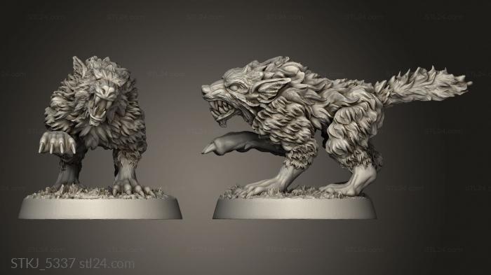 Animal figurines (The Wilderness Wolves Wolf, STKJ_5337) 3D models for cnc