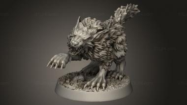 Animal figurines (The Wilderness Wolves Wolf, STKJ_5337) 3D models for cnc