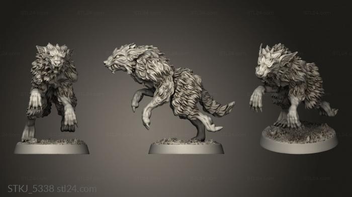 Animal figurines (The Wilderness Wolves Wolf, STKJ_5338) 3D models for cnc