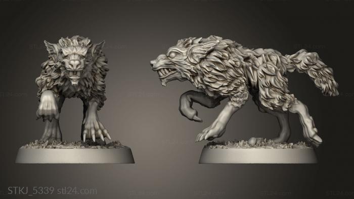 Animal figurines (The Wilderness Wolves Wolf, STKJ_5339) 3D models for cnc