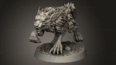 Animal figurines (The Wilderness Wolves Wolf, STKJ_5339) 3D models for cnc