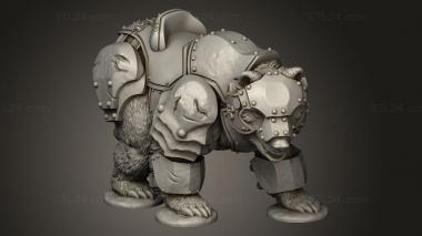 Animal figurines (Through oured Bears bear, STKJ_5349) 3D models for cnc