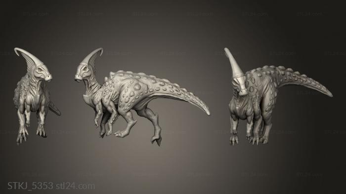 Animal figurines (Throwback Dino Saddle, STKJ_5353) 3D models for cnc