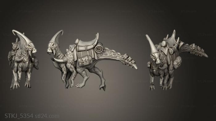 Animal figurines (Throwback Dino Saddle, STKJ_5354) 3D models for cnc