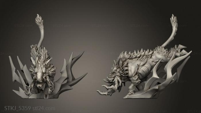 Animal figurines (Thunder Boar, STKJ_5359) 3D models for cnc