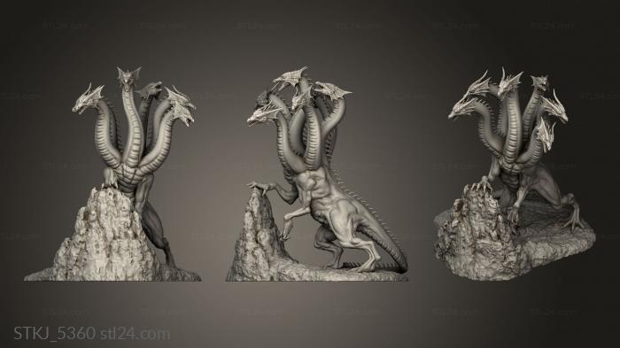Animal figurines (Tiamat, STKJ_5360) 3D models for cnc