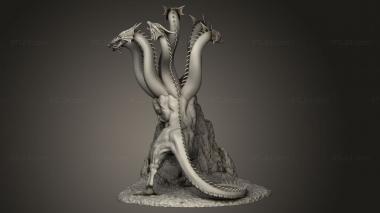 Animal figurines (Tiamat, STKJ_5360) 3D models for cnc