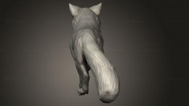 Animal figurines (Tiger Skull Legions the Nightz Night Fox standing, STKJ_5361) 3D models for cnc