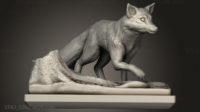 Animal figurines (Tiger Skull Legions the Nightz Night Fox, STKJ_5362) 3D models for cnc