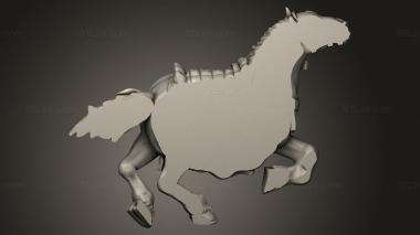 Animal figurines (Tiny Furniture Dead Horse, STKJ_5367) 3D models for cnc